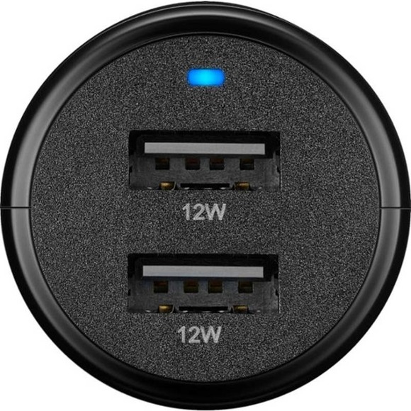 Insignia™ - 24 W Vehicle Charger with 2 USB Ports - Black - Picture 4 of 5